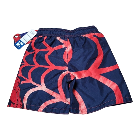 NWT Marvel Kids Swim Trunks - Red and Black Spider-Man Design - Size 4 - Picture 2 of 3